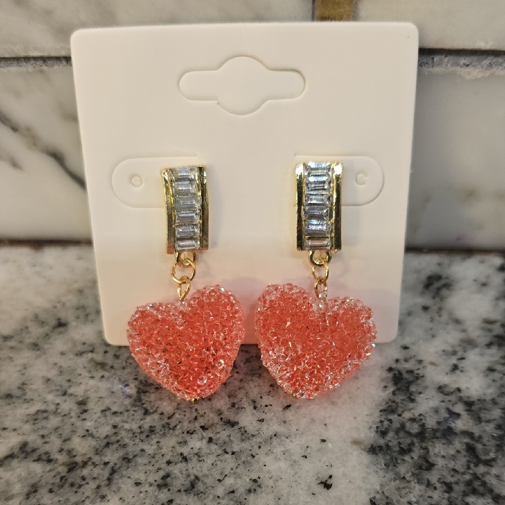 2/$10 Icy Heart Earrings